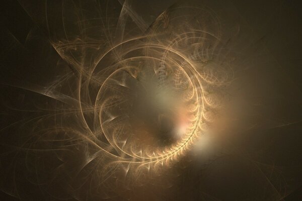 Abstraction brune avec beaucoup de cercles