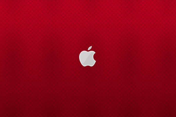 Emblèmes d apple sur fond rouge