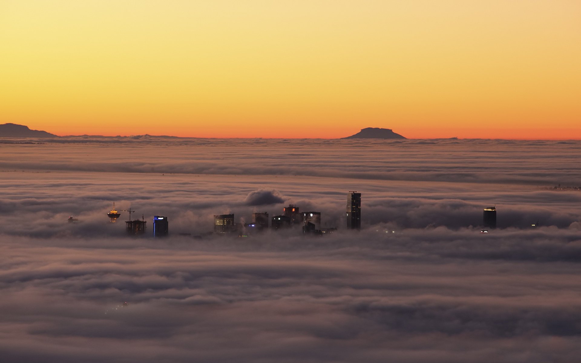 coucher du soleil maison nuages canada brouillard vancouver ciel horizon le coucher du soleil gratte-ciel lumières