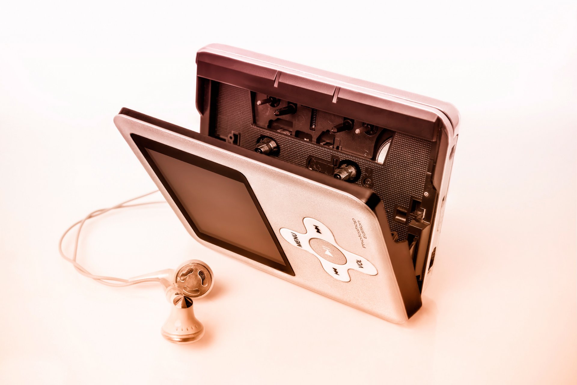 retour vers le futur photoshop lecteur de cassette