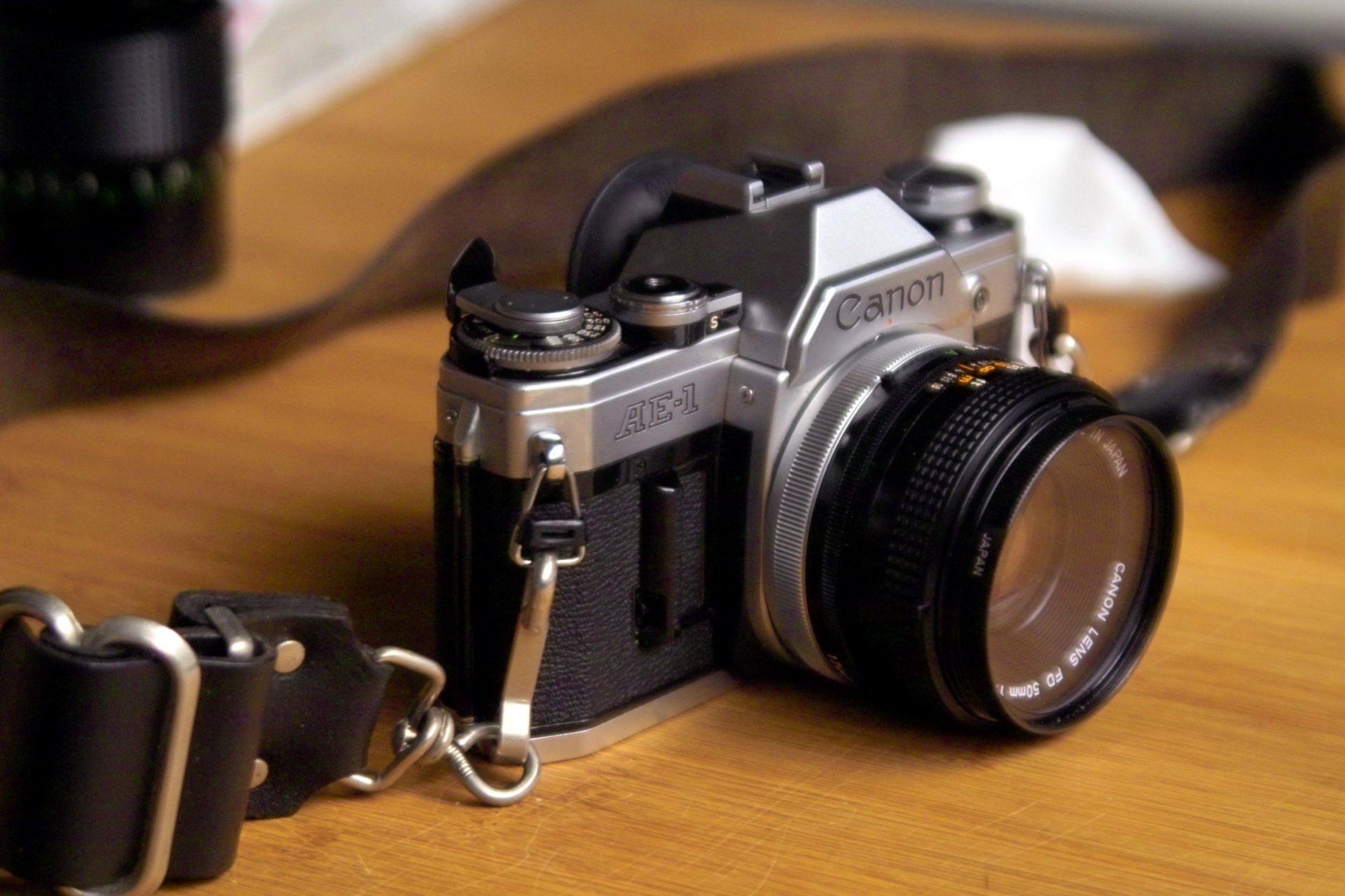 canon ae 1 appareil photo macro fond