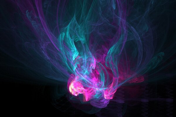 Courbes colorées, abstraction multicolore