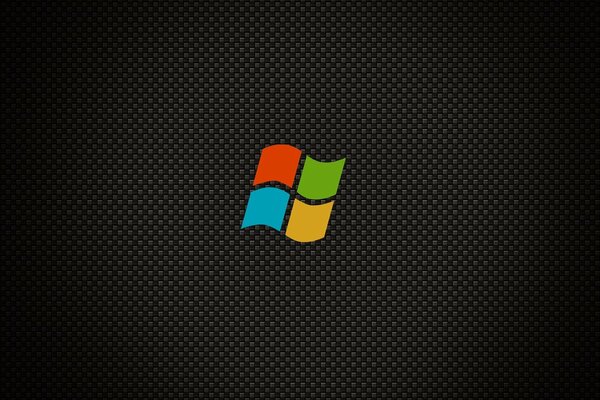 Icône Microsoft Windows sur fond sombre