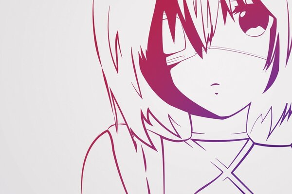 Anime bandeau sur les yeux fille