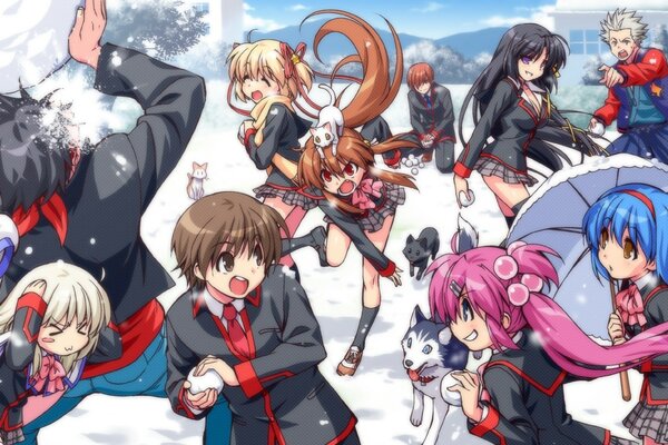 Seifuki. Jeux amusants dans les boules de neige