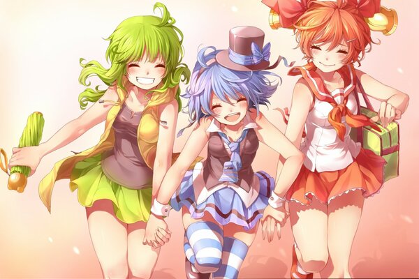 Filles d anime riant