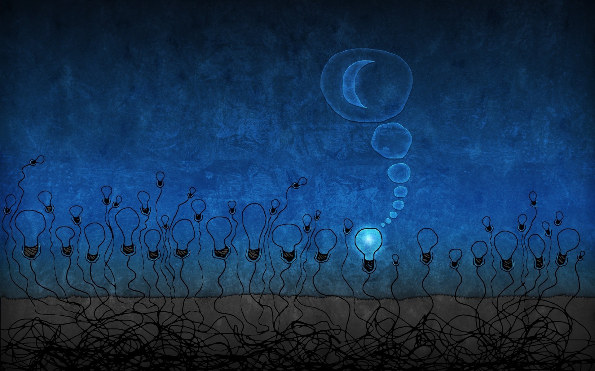 ampoules rétro-éclairage bleu lune dessin bleu dessins anime textures