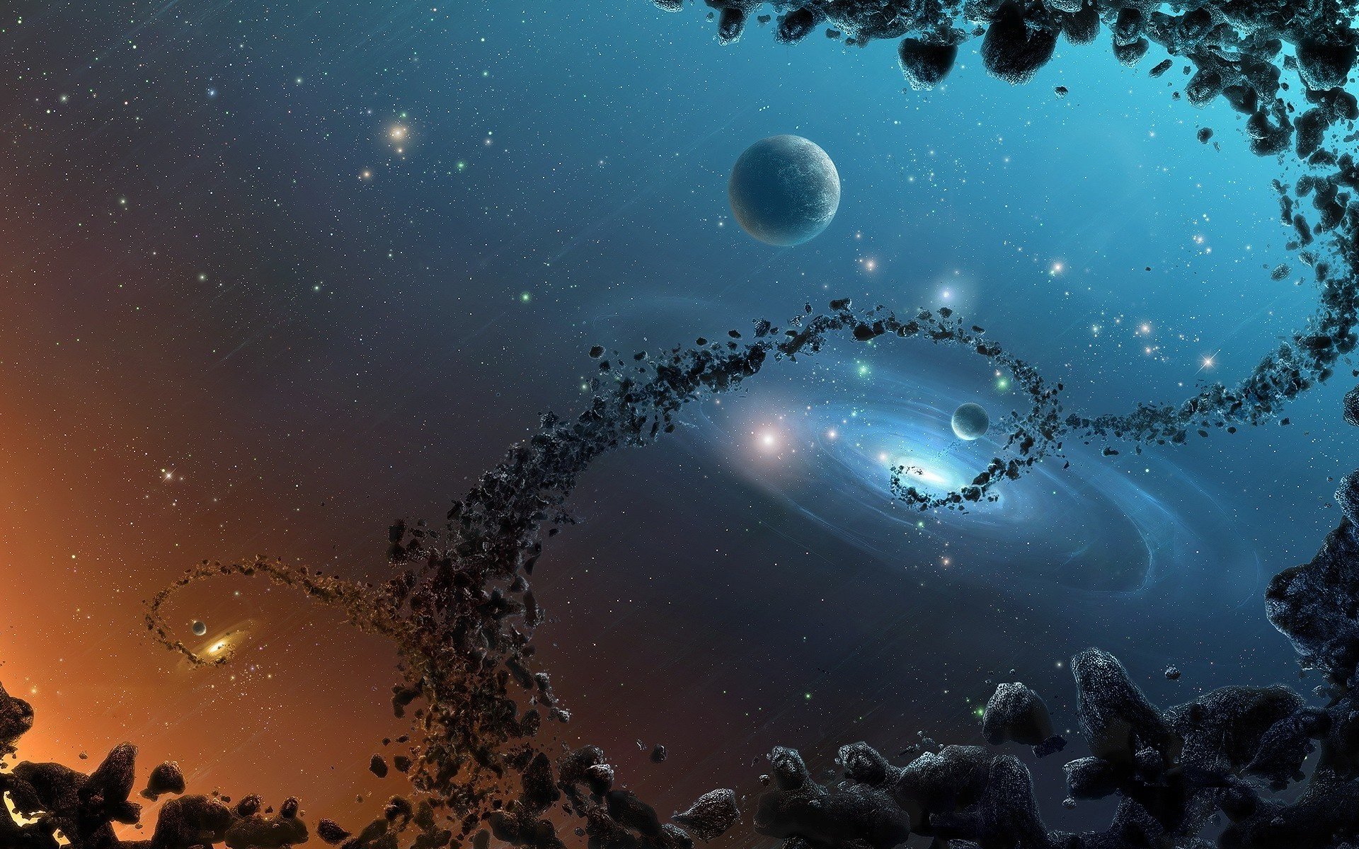 apesanteur cosmique piste étoiles univers galaxie espace nébuleuse