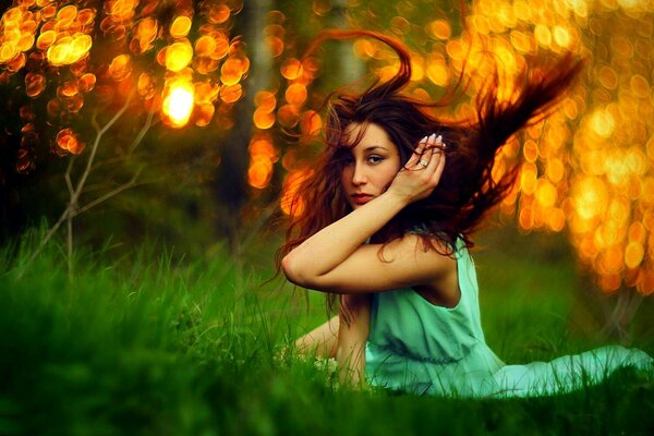 Cheveux roux ardents