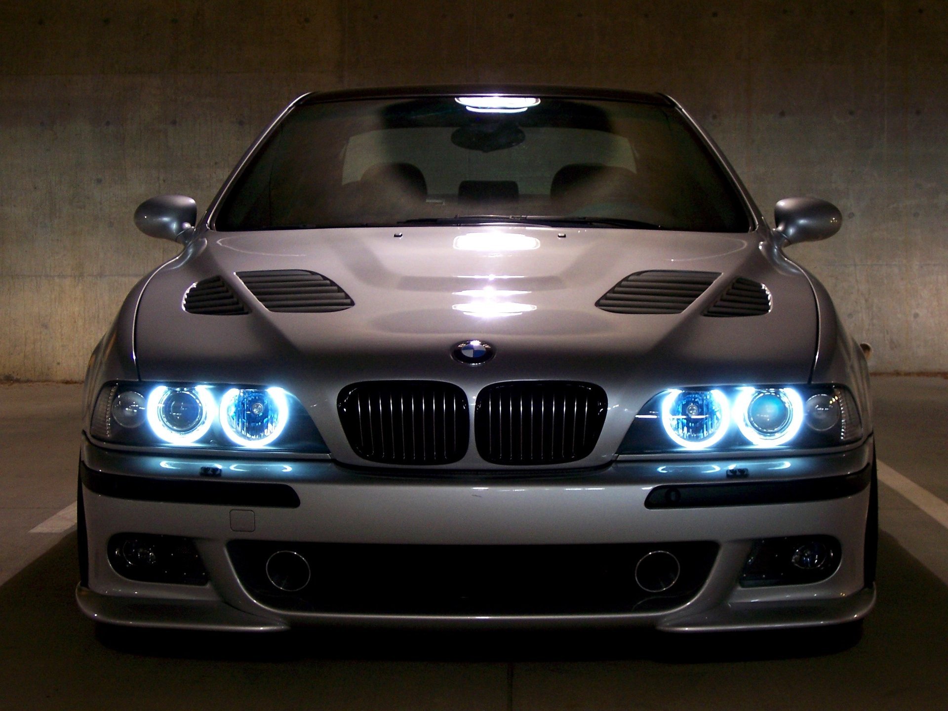 bmw e39 5 série bmw cinq m3 ange yeux argent lumière phares allemagne bavière m5