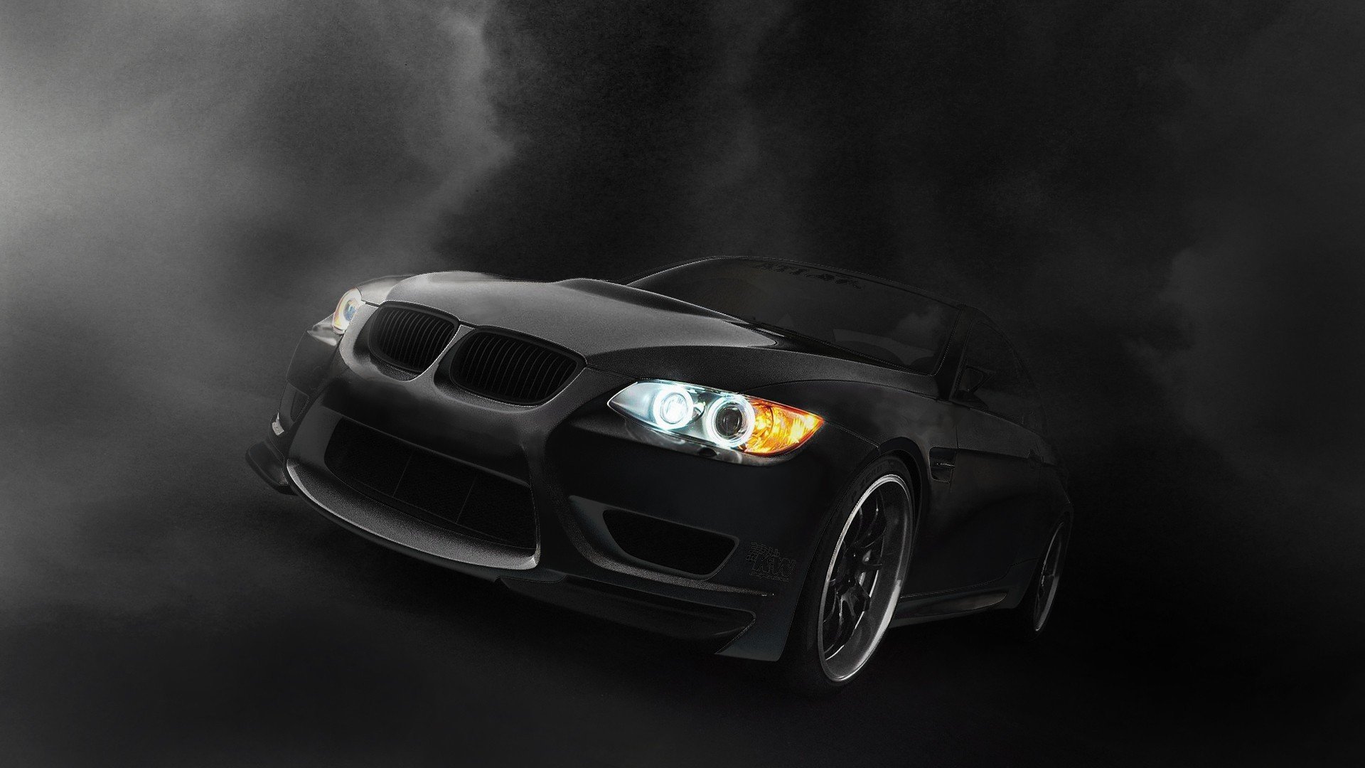 bmw voiture noire sombre bmw obscurité phares