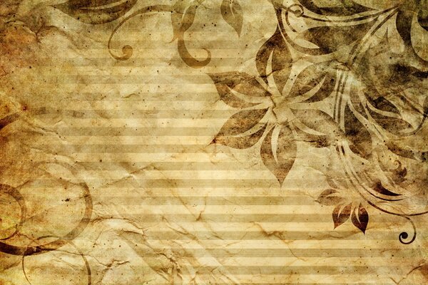 Motif sur fond texturé beige