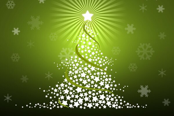 Arbre de Noël d étoiles