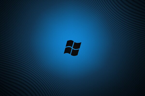 Logo windows brille sur fond bleu
