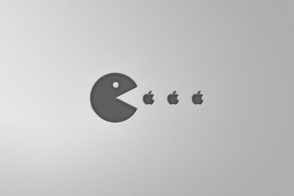 Smiley pacman mange Apple apple