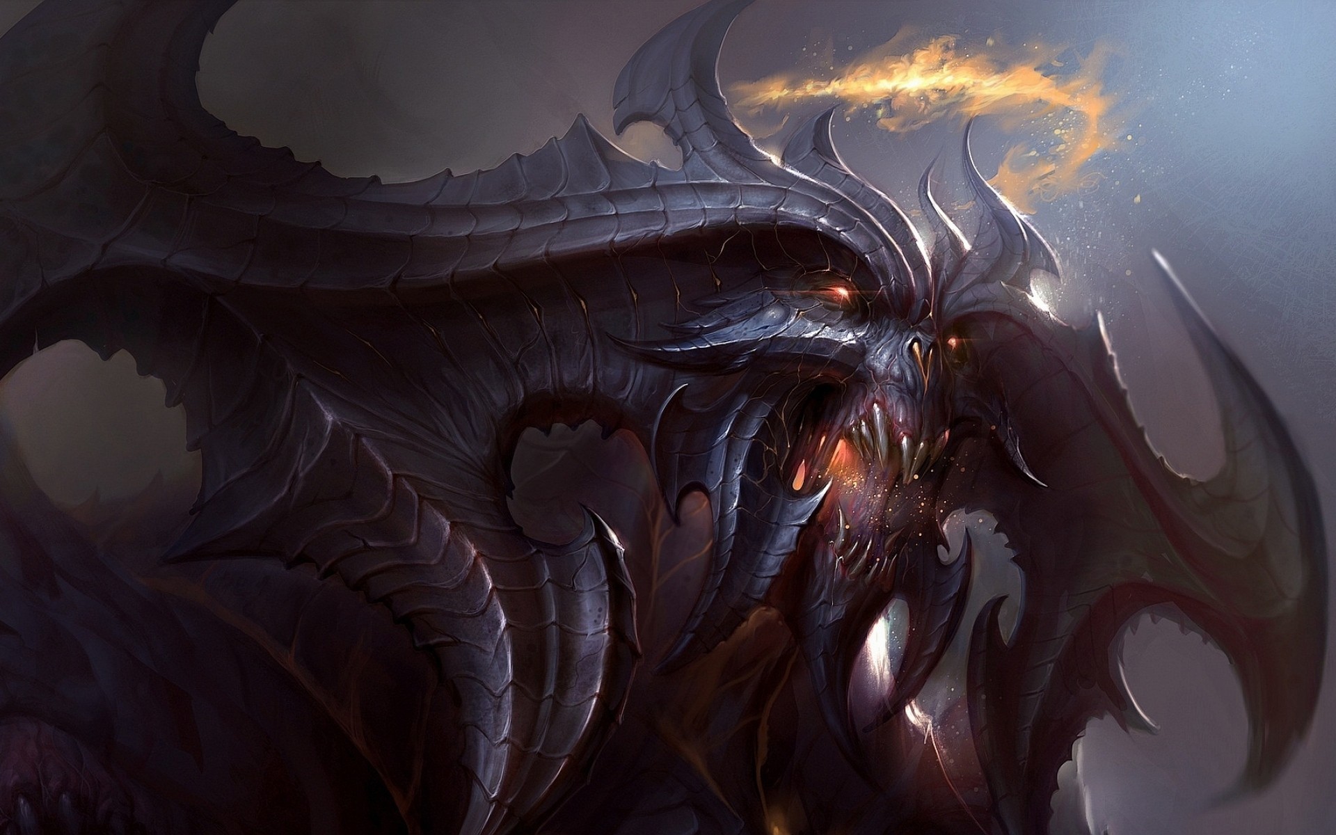 diablo peintures rpg dark fantasy tempête