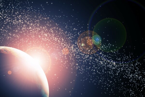 Beaucoup d étoiles dans l espace