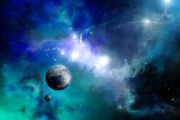 Une si petite vie dans le vaste vide des aurores boréales Cosmiques