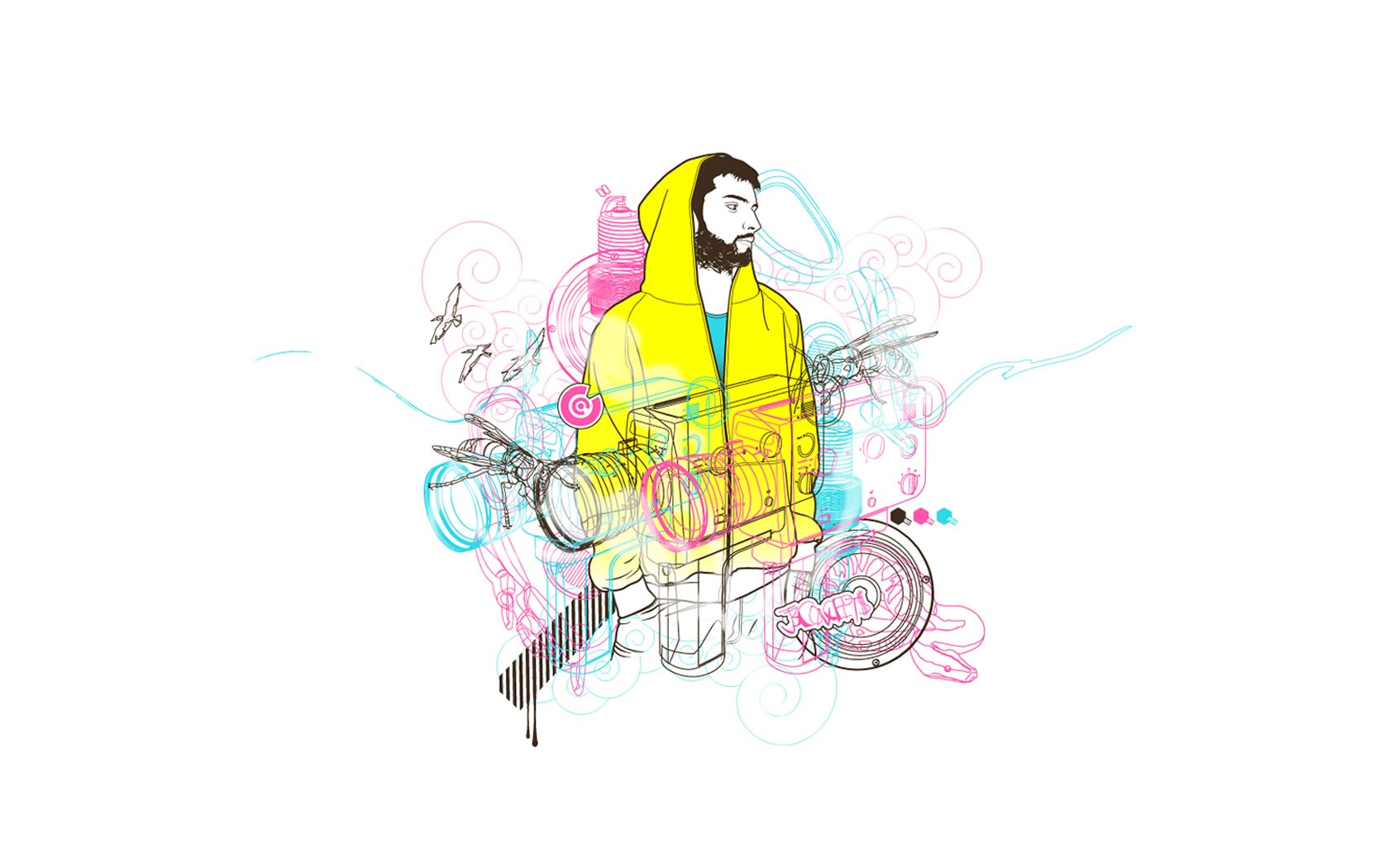 tremblement de terre capture désintoxication j3concepts sweat caméra barbe abeilles oiseaux