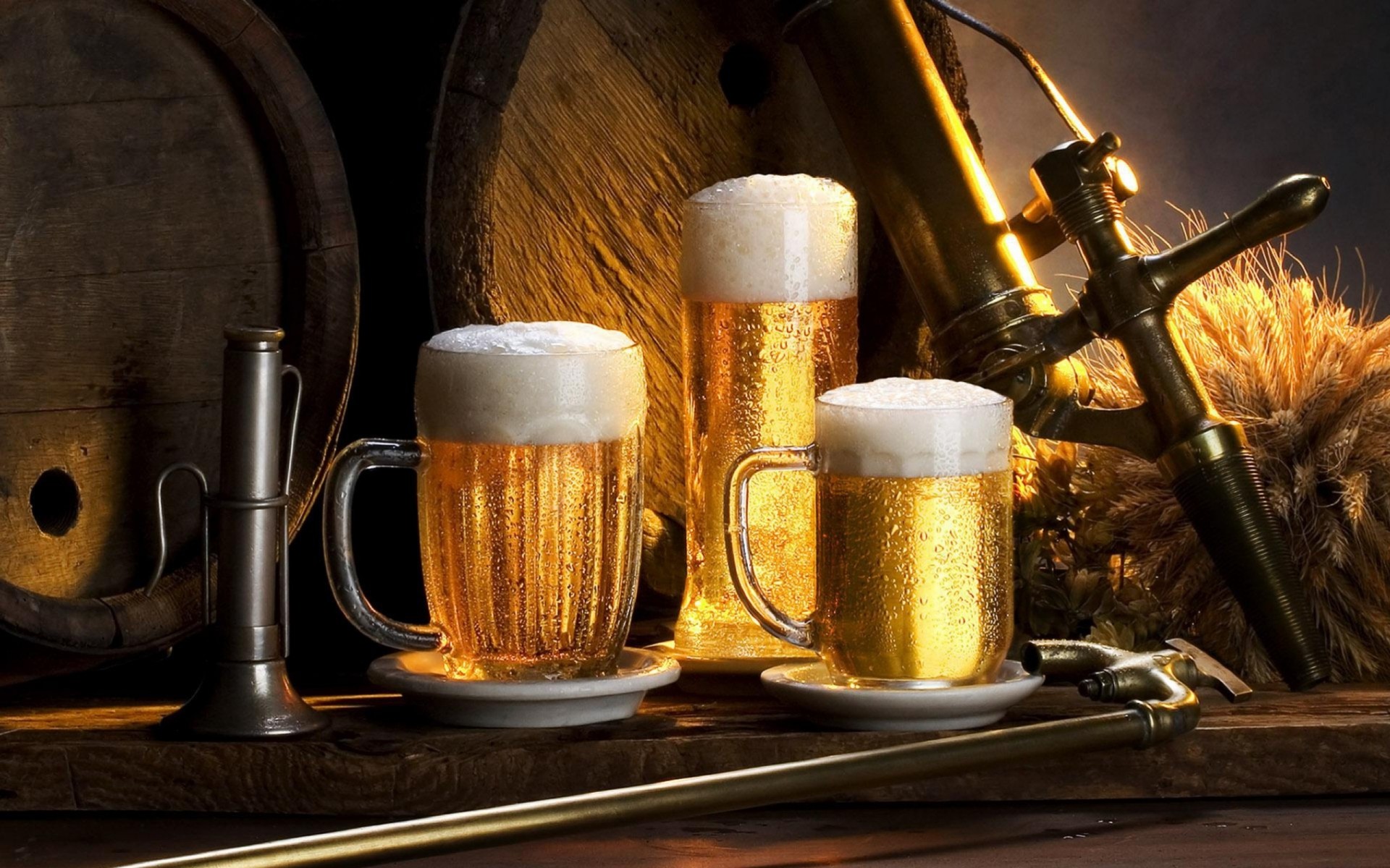 baril table mousse robinet bière