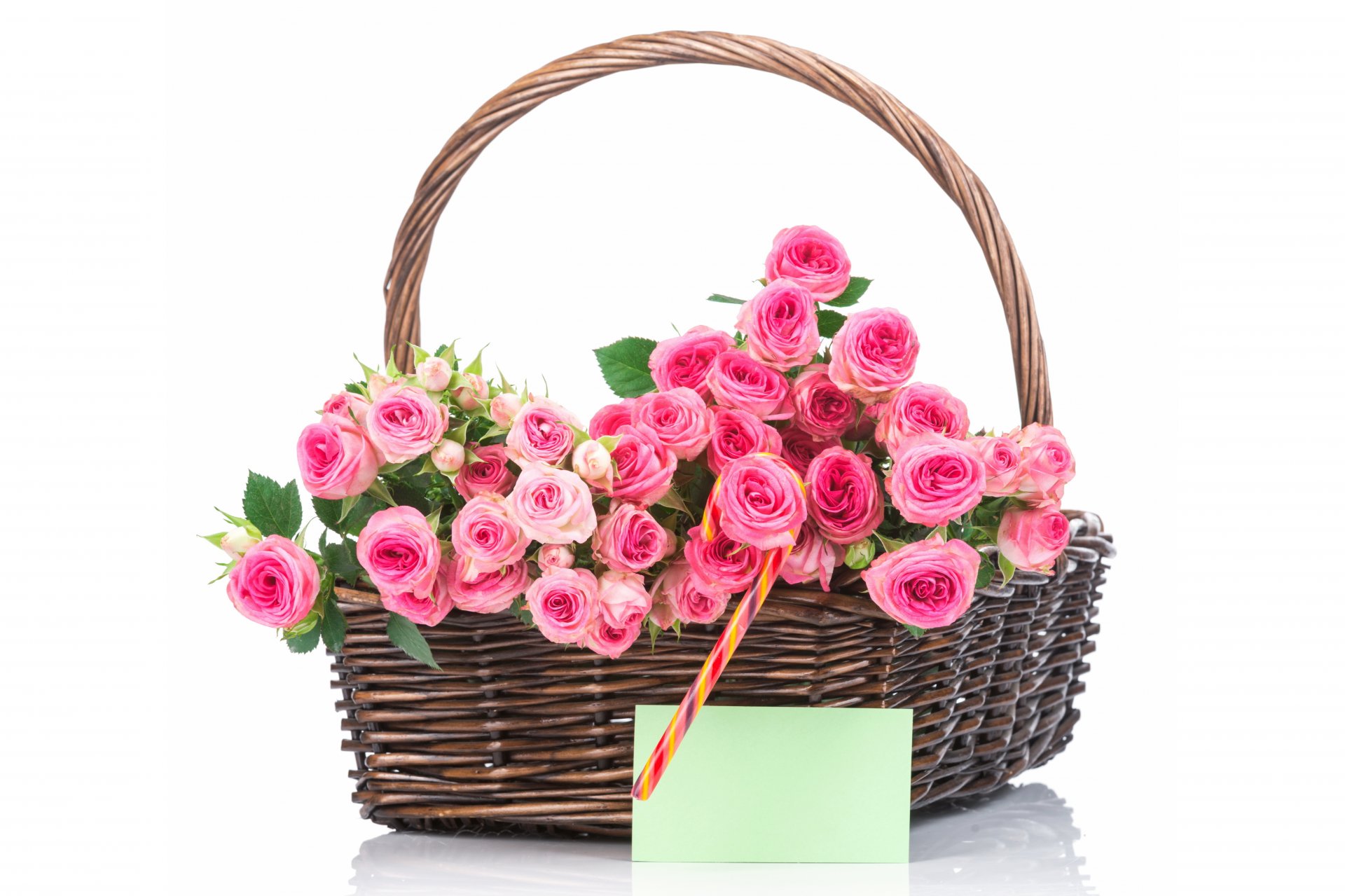 rose roses panier fleurs bouquet