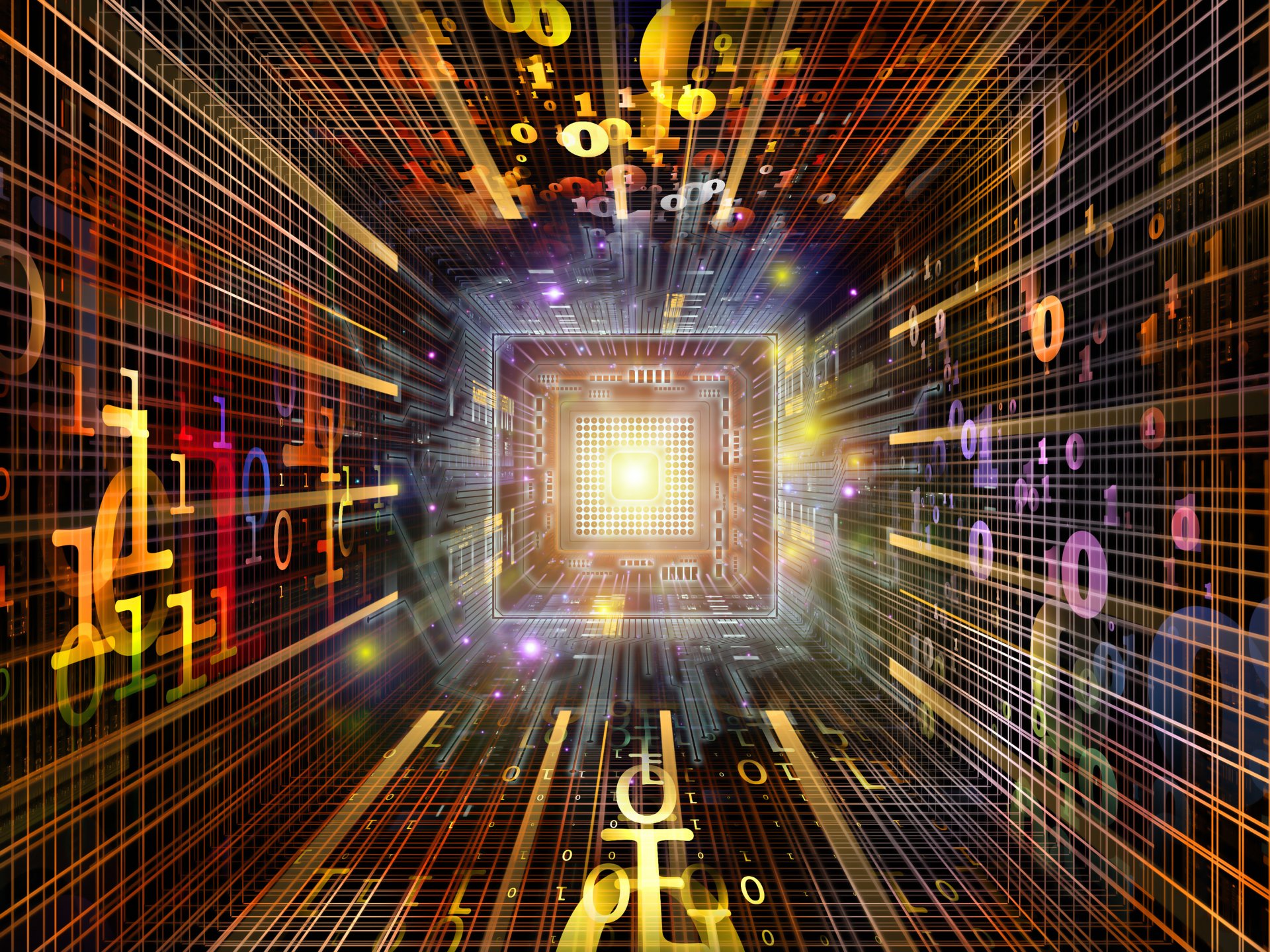 technologie de l information processeur code binaire chemin