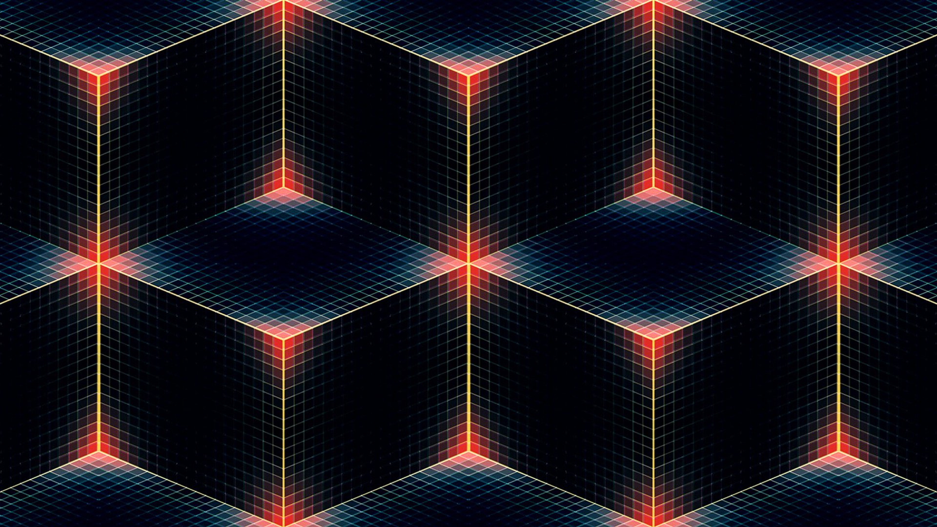 lignes coins cube cube obscurité couleur place losange