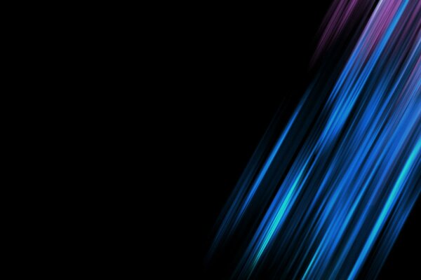 Rayons bleus sur fond noir