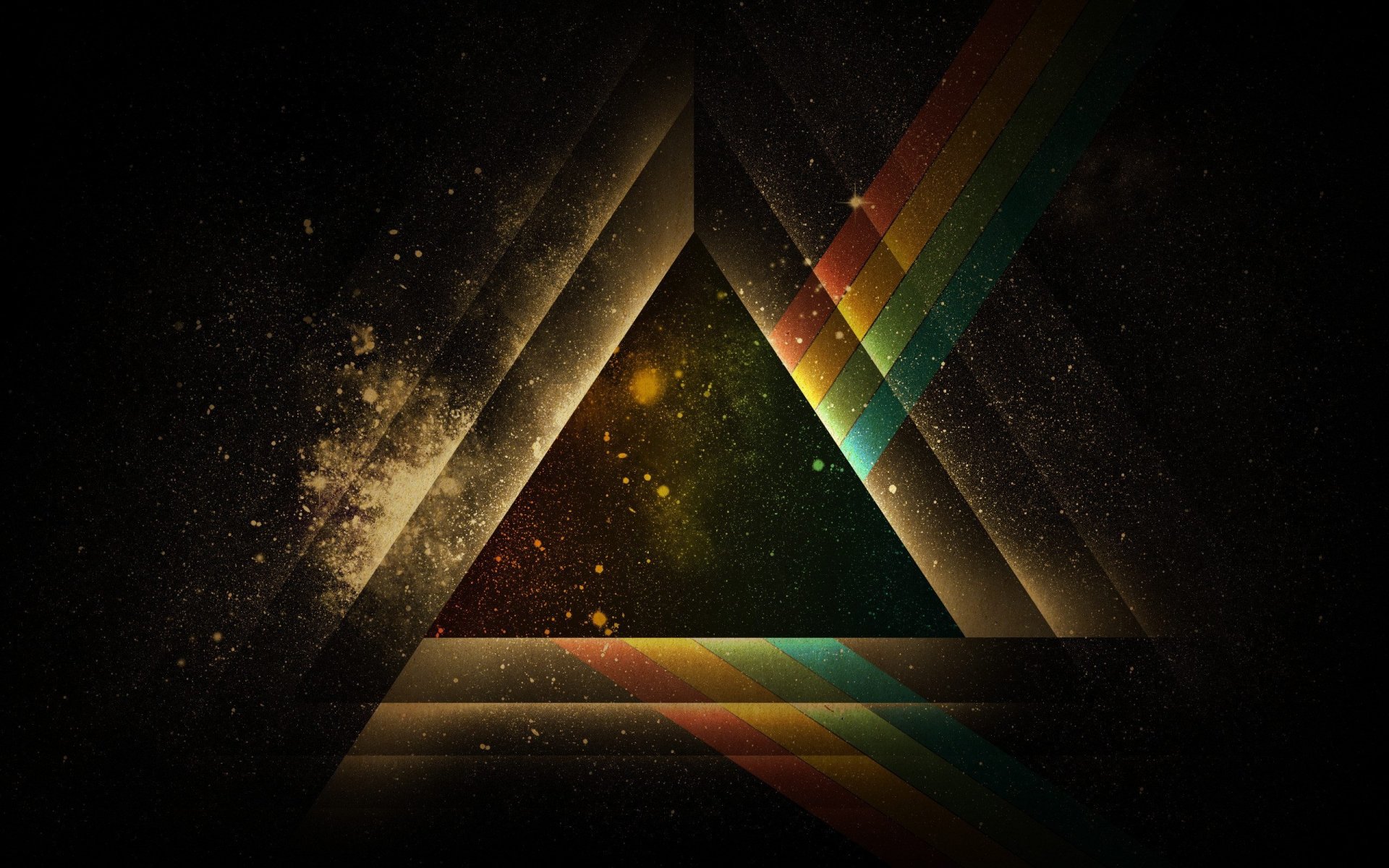 minimalisme triangle abstraction univers galaxie espace figure pink floyd