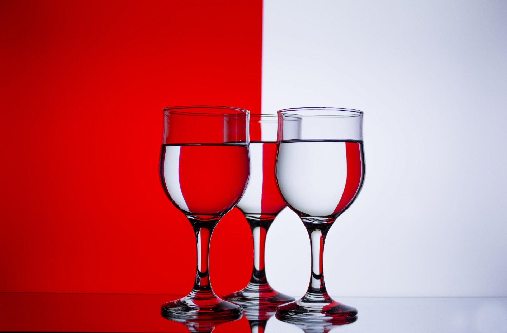 rouge blanc verres à vin couleur