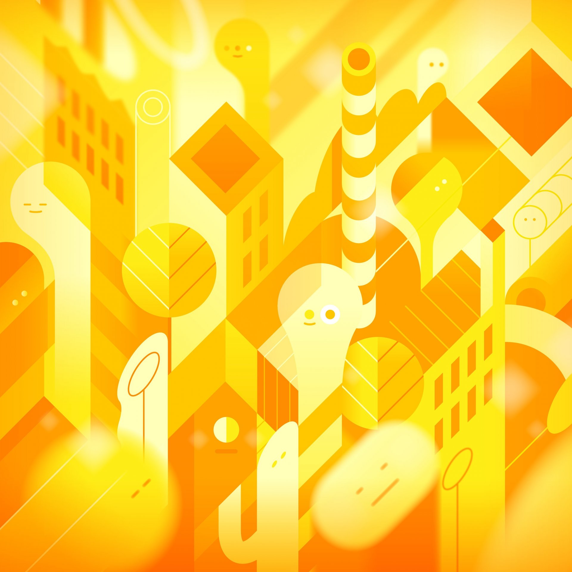 nexus 5 papier peint jaune abstraction