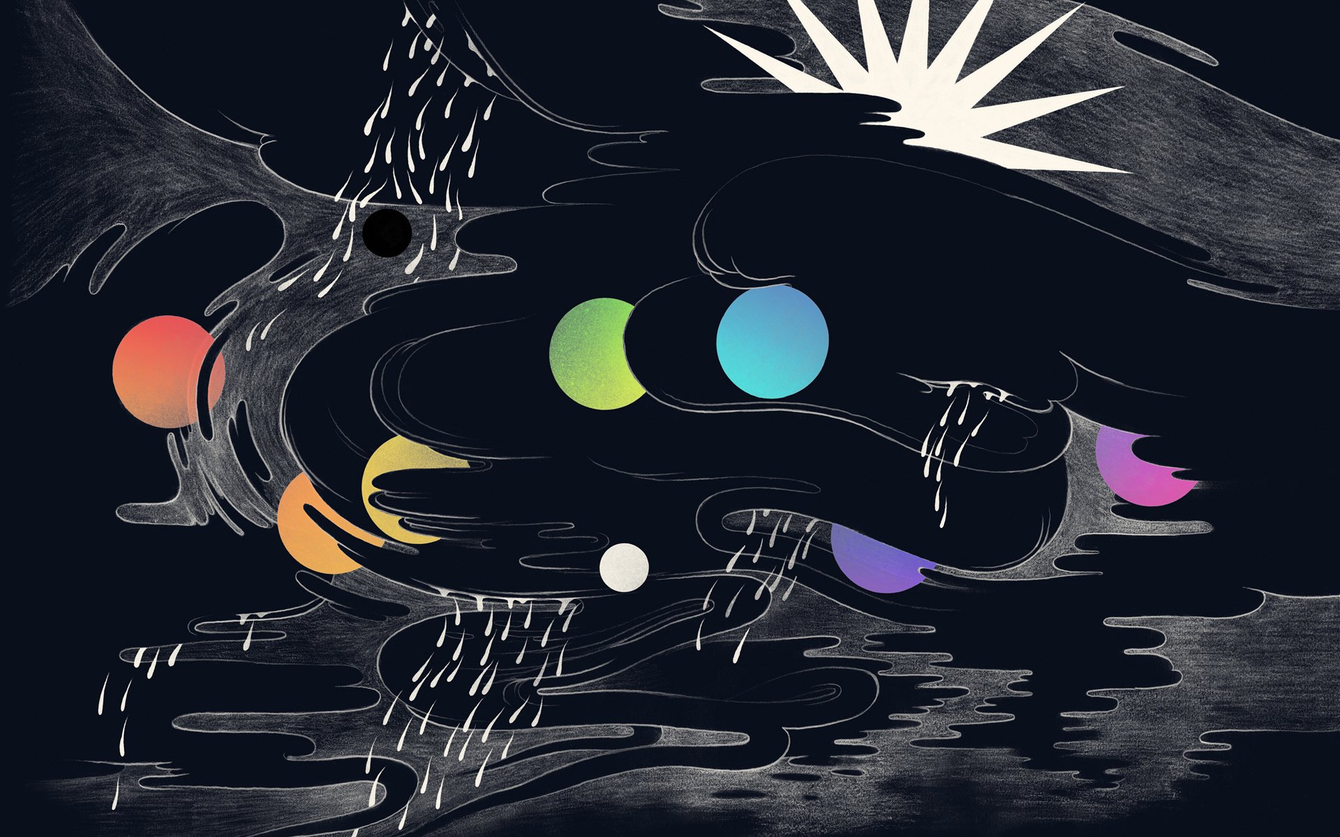 nuage pluie couleur cercle lune soleil