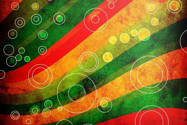 Rayures multicolores avec des cercles transparents