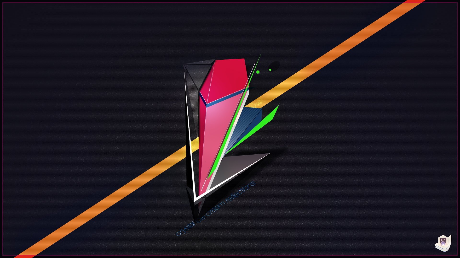 abstraction graphique lignes facettes réflexion de crème glacée de cristal arrière-plan