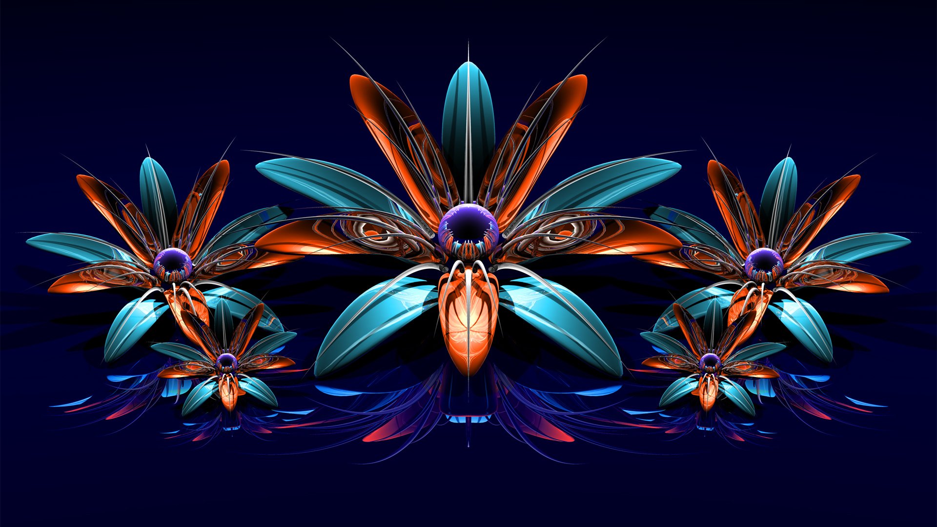 fleurs fractale bouquet