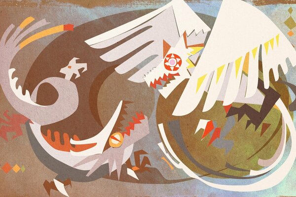 Fond de dragon abstrait
