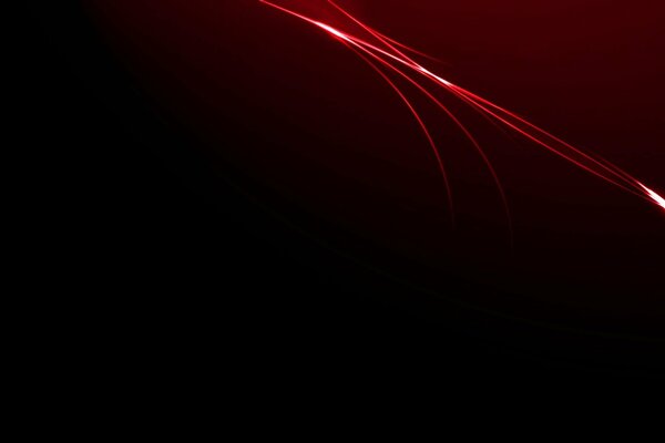 Lignes rouges et rayures sur fond noir