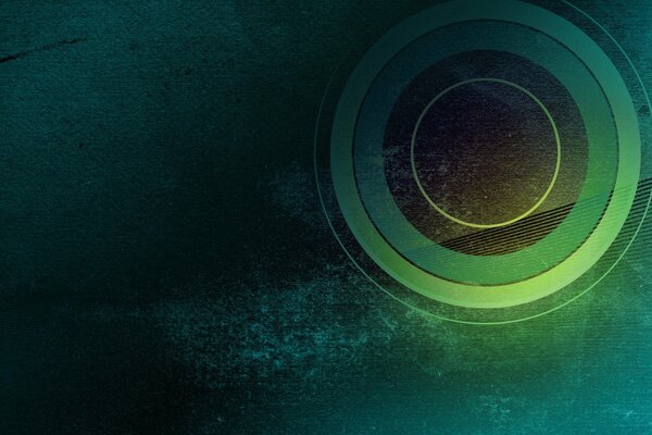 Cercles verts dans un cercle