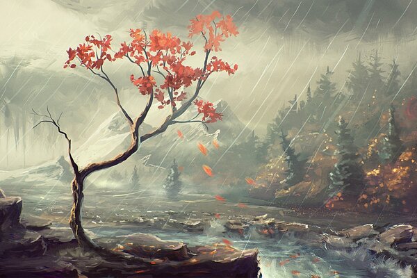 L automne s effondre toutes les couleurs du printemps