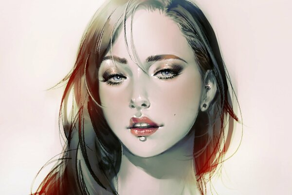 Portrait d une fille avec un regard raffiné