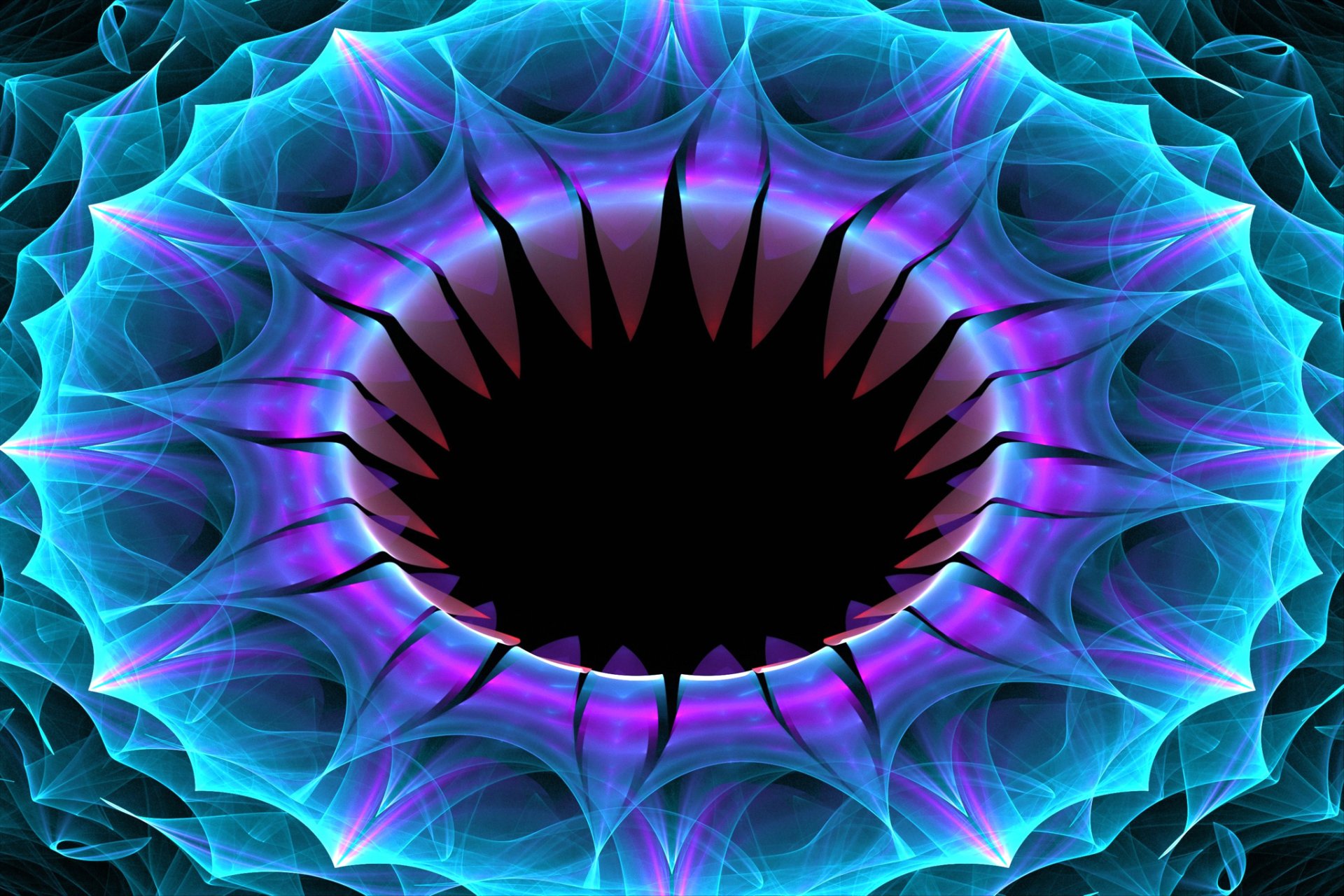 peinture symétrie volume fleur anneau