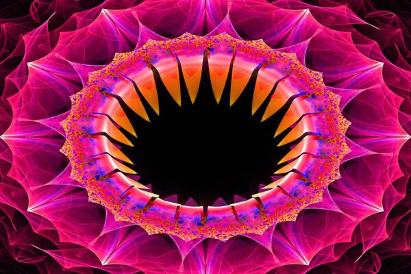 Motif de lignes roses en forme de fleur