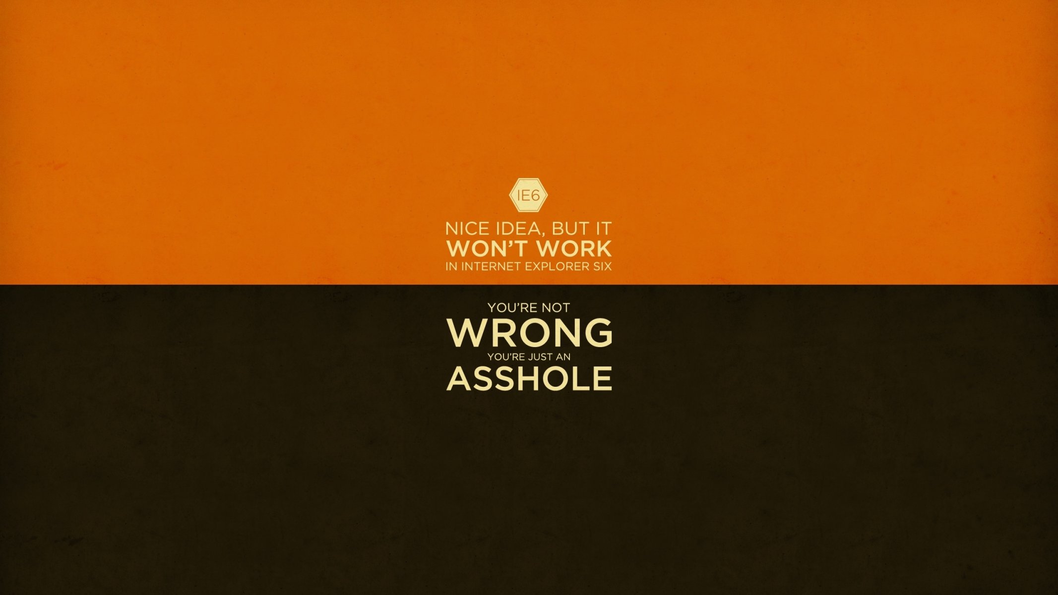 minimalisme inscription orange papier peint