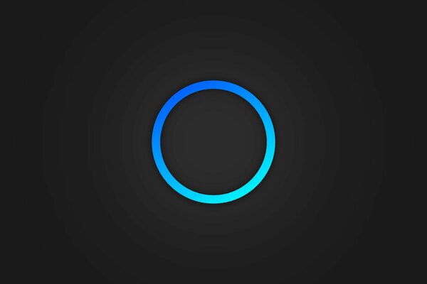Cercle bleu-bleu sur fond noir