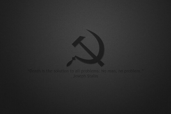 Image de la faucille et le marteau avec le slogan