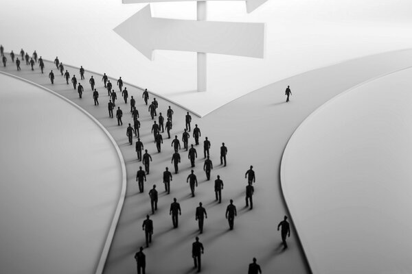 Bifurcation avec indicateur pour sélectionner un mouvement ultérieur