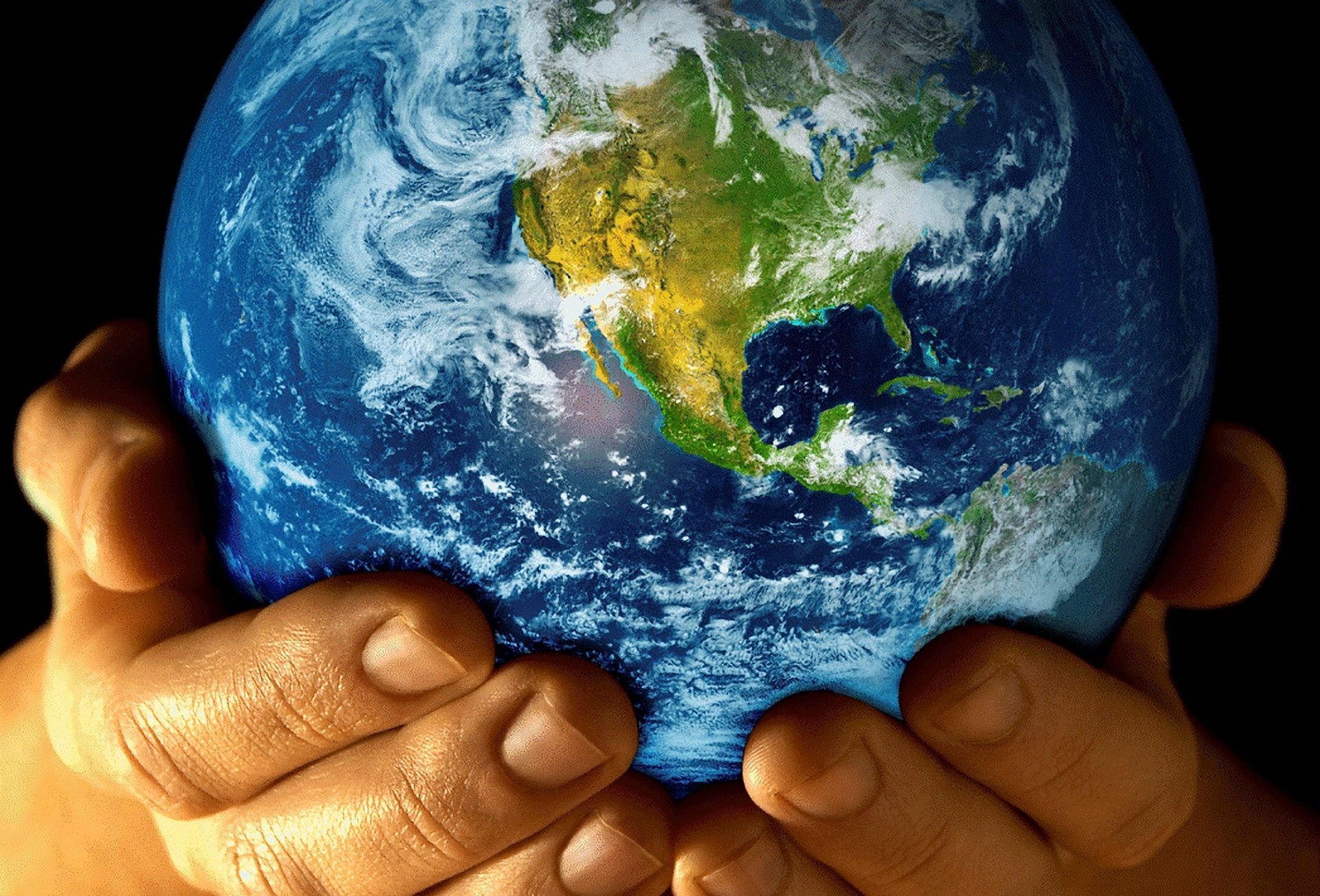 mains planète terre