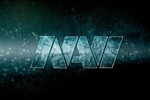 Inscription Navi sur verre sur fond vert