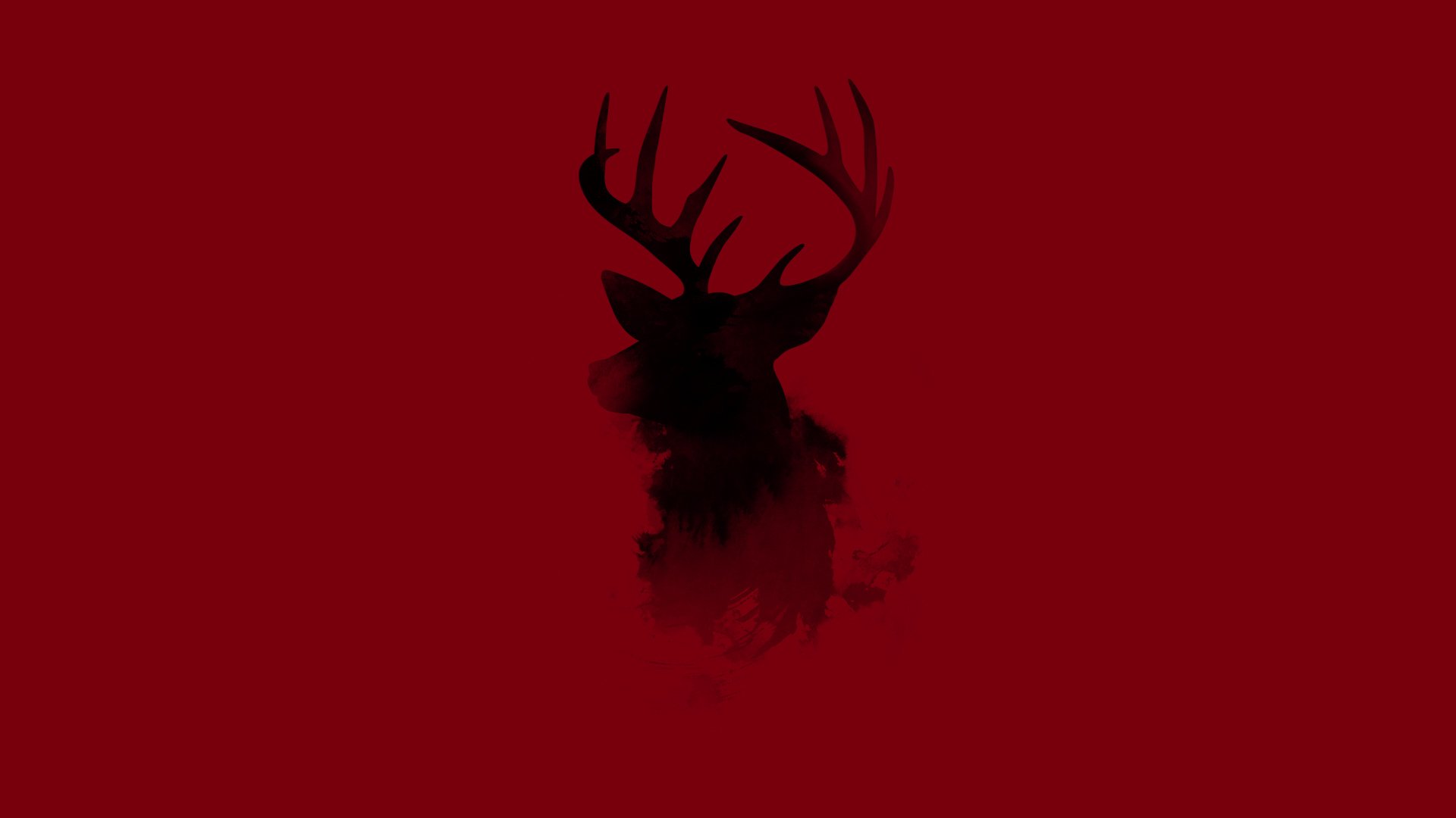 cerf bois animal minimalisme