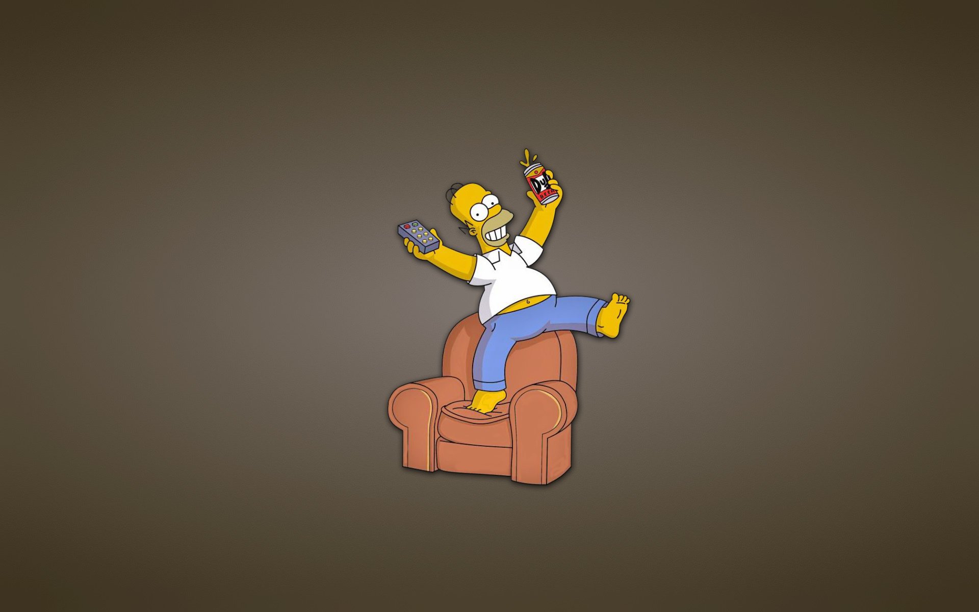 simpsons banque canapé fauteuil télécommande homer gaieté homer simpson minimalisme